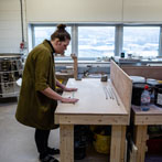 Carla Murdoch at work in her studio 2019